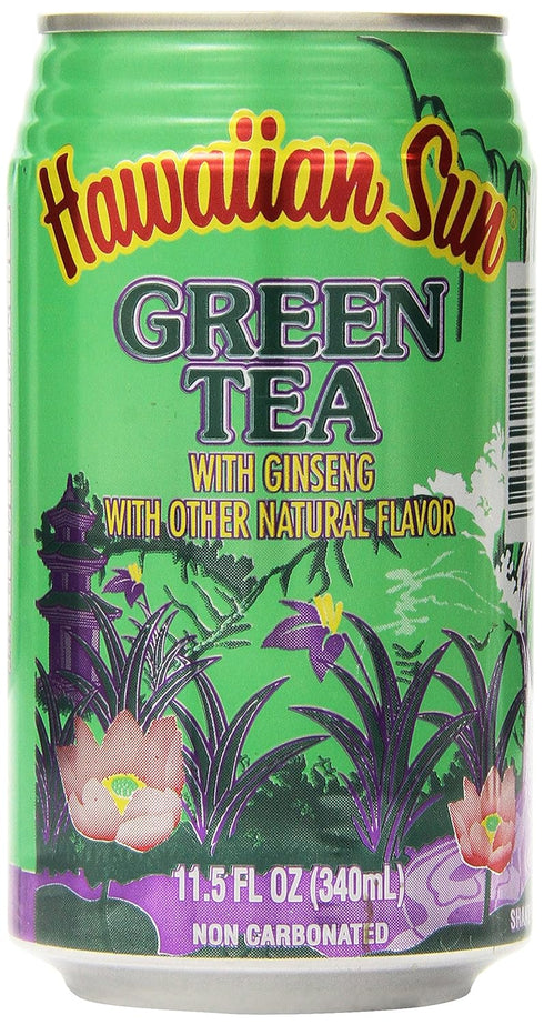 Hawaiian Sun 11.5-Ounce (Pack 24) Green Tea with Ginseng