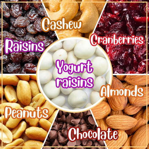 3 Lbs Deluxe Trail Mix with Greek Yogurt, Chocolate, Fruit and Nuts by Its Delish, Bulk Bag | Healthy Mix of Greek