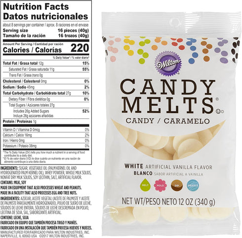 Set, 4-Piece Wilton Light Cocoa and White Candy Melts Candy