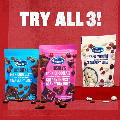 5 Oz (Pack 12) Ocean Spray Greek Yogurt Covered Craisins, Greek Yogurt Flavored, Covered Cranberries, Dried Fruit