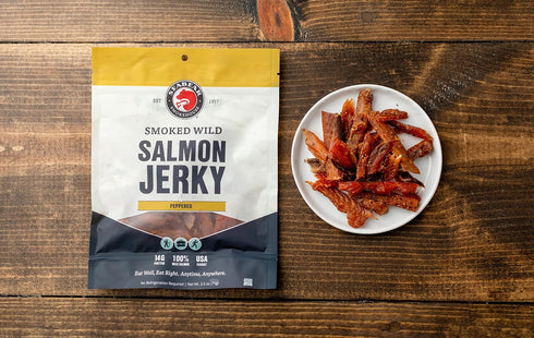 2.5 oz SeaBear - Smoked Wild Salmon Jerky - Peppered