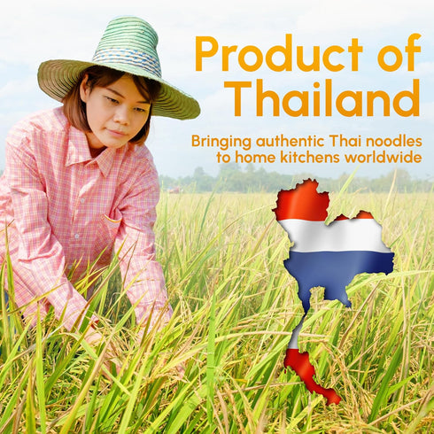 5mm 16 Pad Thai Rice Stick Noodles, Width, Ounce Bag
