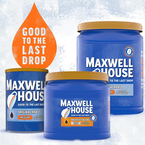Maxwell House Breakfast Blend Light Roast Ground Coffee - 25.6 oz Canister