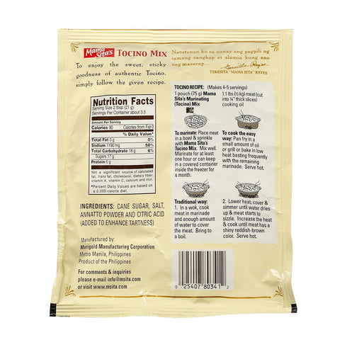 Mama Sita's 2.26 Tocino Pork Marinade Mix, Ounces