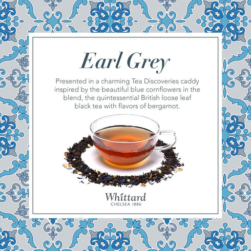 (100g, 1ct) Whittard of Chelsea - Earl Grey Loose Leaf Tea, Black, Vegetarian & Vegan Friendly, Resealable Tin