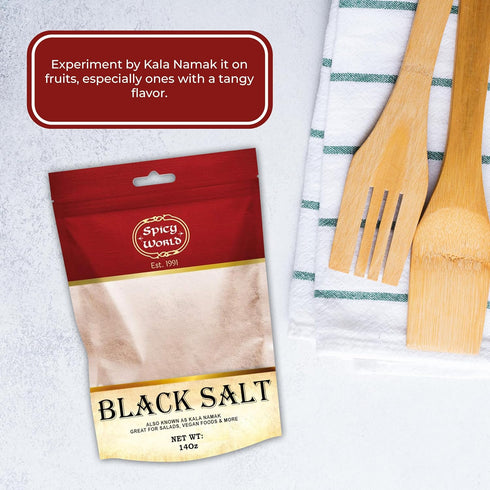 Spicy World 14 oz Kala Namak Indian Black Salt - Vegan, Pure, Unrefined, Non-GMO & Natural