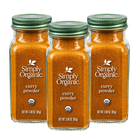 Simply Organic Certified Organic Curry Powder, 3-Ounce 3-Pack, Aromatic Blend 11 Indian
