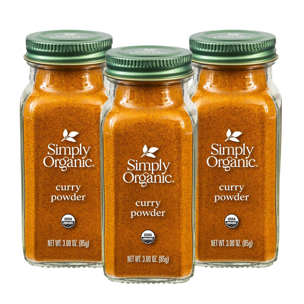 Simply Organic Certified Organic Curry Powder, 3-Ounce 3-Pack, Aromatic Blend 11 Indian