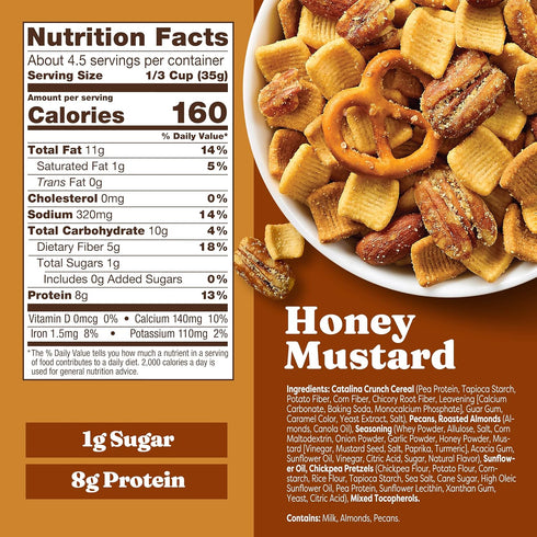 8g 1g 5.25 (Pack 1) Catalina Crunch Protein Snack Mix - Protein, Sugar per Serving - Good Source of Fiber, Keto, Gluten