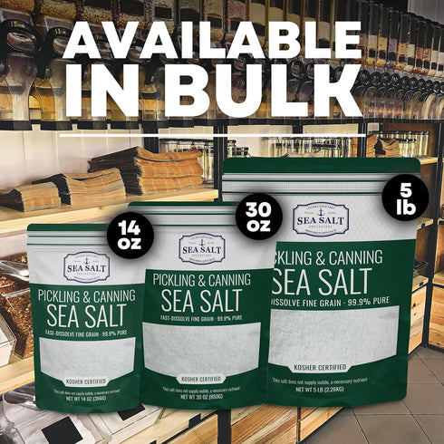 10 lb (2X5 lb) Pickling & Canning Pickling & Curing Salt for Natural Preserving, Fine Kosher Salt for Brining, Bag Non