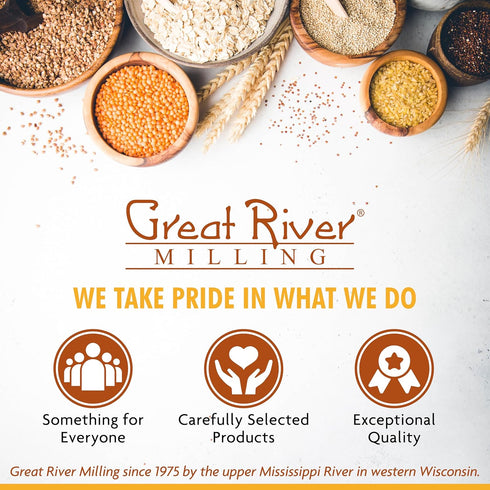 2 Lb (Pack 4) Great River Organic Milling Lily White Organic All-Purpose Flour | Unbleached & Unbromated | Non-GMO