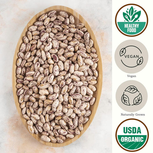(2.8lb) Be Still Farms Organic Pinto Beans Dry Bulk - Dried Kidney Beans - Ideal for Refried Beans, Stews, Soups - High