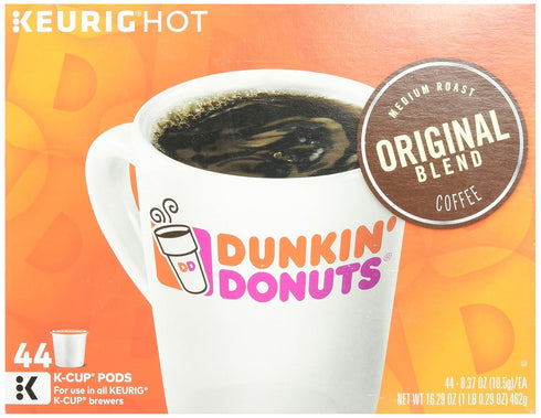 2091512 44/Box (006933) Dunkin' Donuts Original Blend Coffee K-Cup Pods Medium Roast