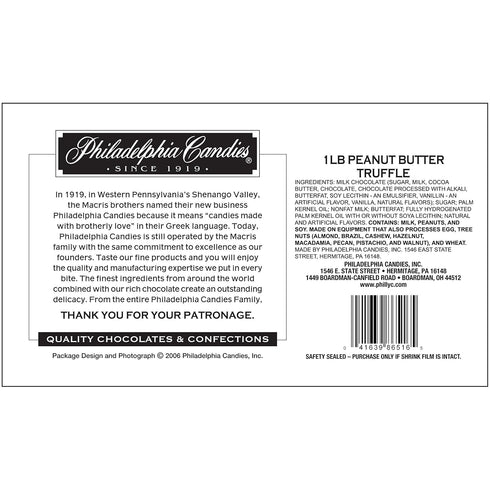 1 lb Philadelphia Candies Milk Chocolate Peanut Butter Truffles Net Wt