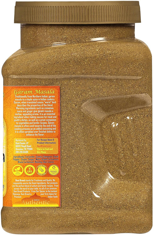 11-Spice 32oz (2lbs) 908g Rani Garam Masala Indian Blend PET Jar ~ All Natural, Salt-Free | Vegan | No Colors | Gluten