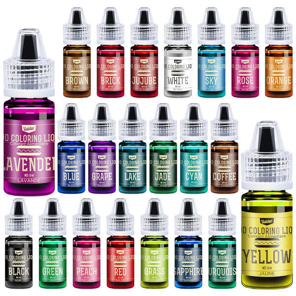 Vividye Food Coloring Set - 22 Vivid Colors Food Coloring Set for Baking,