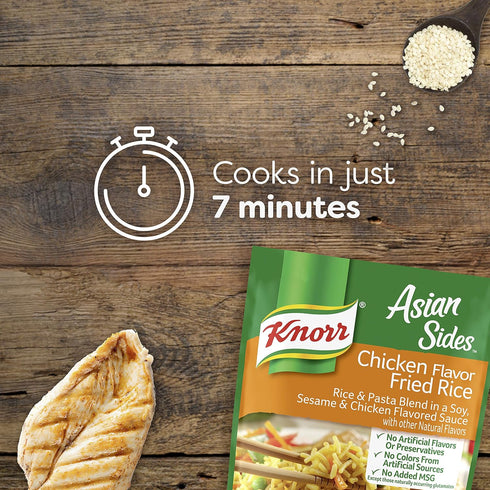 Knorrtoys 5.7 oz, (Pack 12) Knorr Asian Sides Rice Side Dish, Chicken Fried Rice