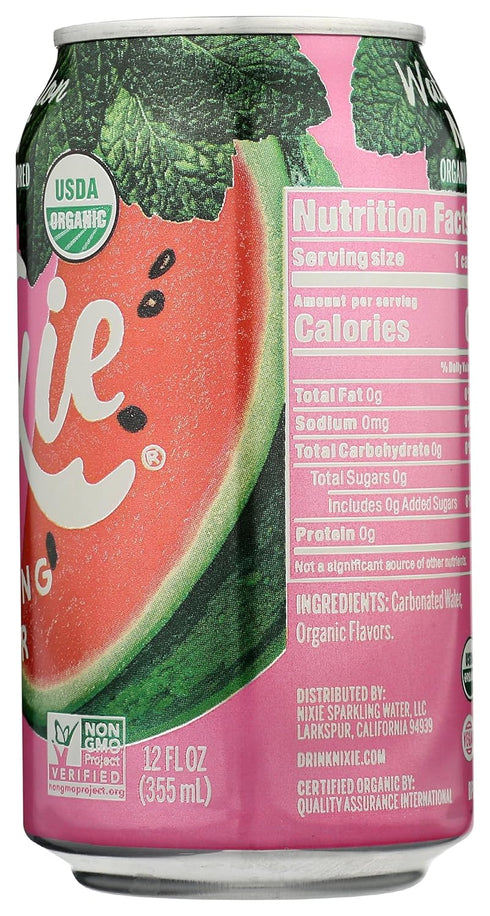 12 Nixie Organic Watermelon Mint Sparkling Water, FZ