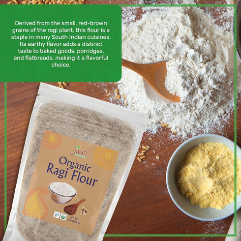 2 (32 Jiva Organic Ragi Flour Pound Bag ounce) - Finger Millet Flour
