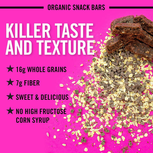4 Dave's Killer Bread Cocoa Brownie Blitz Organic Snack Bars, Individually Wrapped Snack Bars