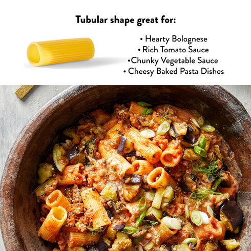 1 7 Pack, 13 DeLallo Rigatoni Pasta, Pound Bag, Made in Italy, Cooks in Minutes, Made with Durum Wheat Semolina Flour