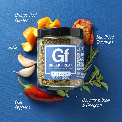 Spiceology Greek Freak Mediterranean Spice Blend - All-Purpose Rubs and Seasonings - 4 oz