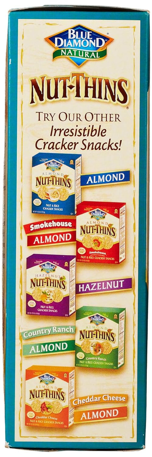 4.25 oz Blue Diamond Almonds, Pecan Thins Gluten Free Cracker Crisps perfect for Snacking