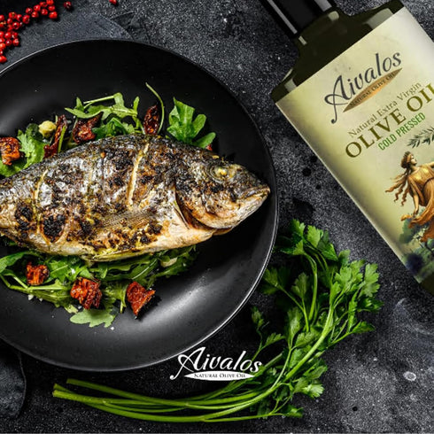 Aivalos Premium Single-Estate Extra Virgin Olive Oil (EVOO), Cold-Pressed, Single-Origin Mediterranean from Ayvalk