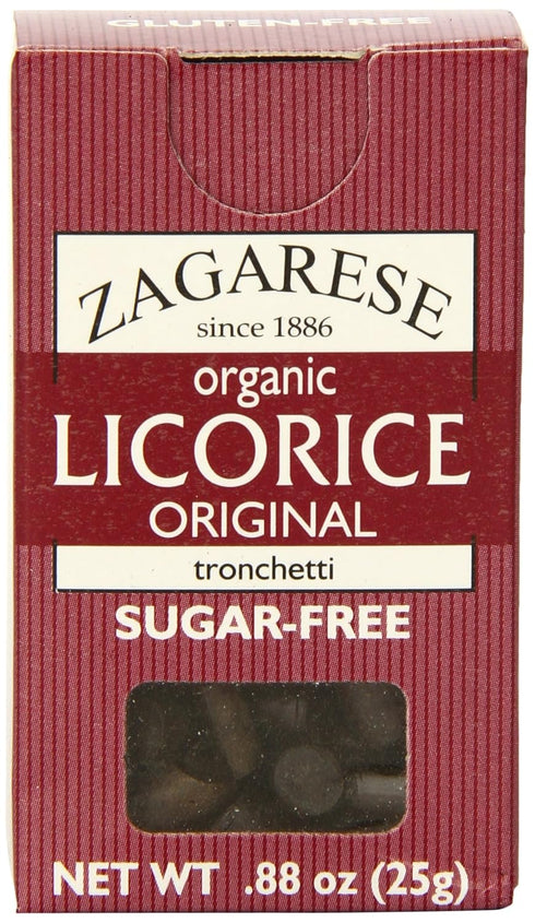 Zagarese 100% Organic Licorice, Original, 0.88 Ounce Flip Top Box