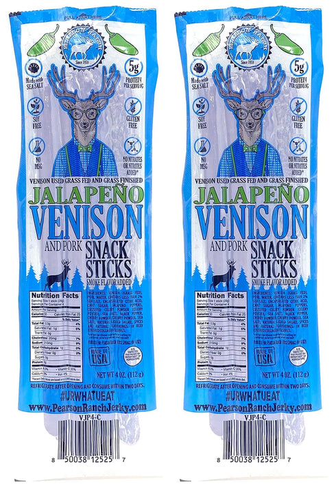 PEARSON RANCH SINCE 1959 Jalapeno Venison Meat Sticks Pack of 2 8