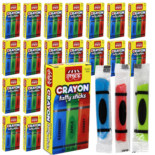 Taffy Candy in Crayon Boxes - Unique Candy for Party Favors for