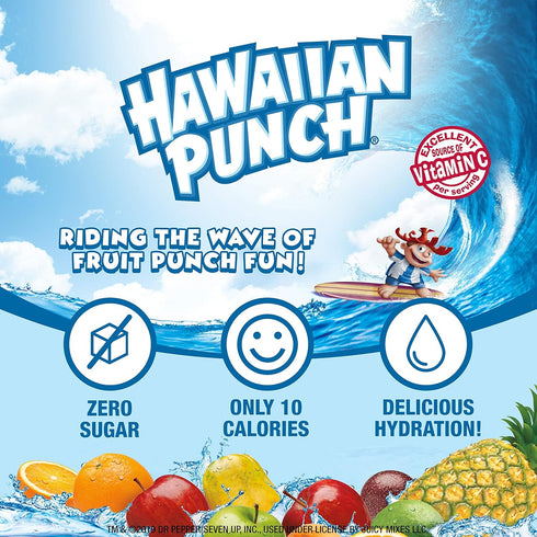 Pack (5 40 Hawaiian Punch, Kid's Choice Variety Powder Drink Mix - boxes, sticks) Sugar Free & Delicious, Excellent