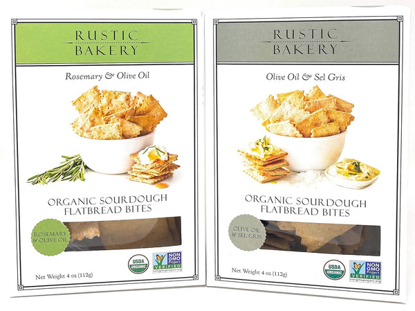 Generic Rustic Bakery Crackers Organic Rosemary Sourdough Gourmet Flatbread Bite Size Twice Baked