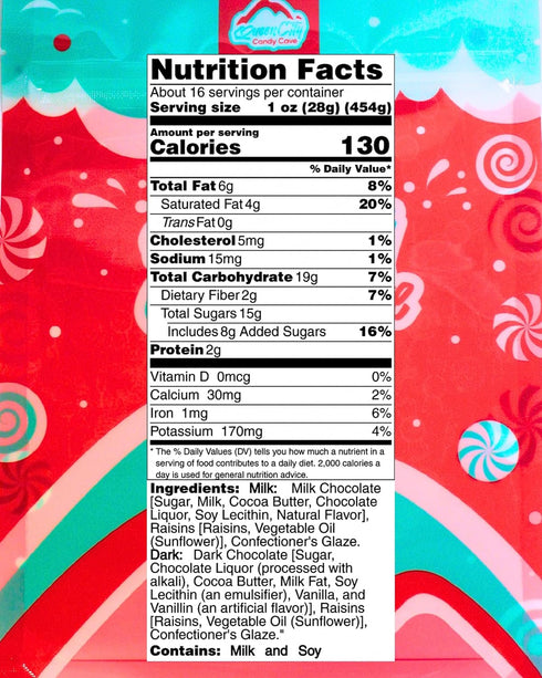 (1 Chocolate Covered Raisins Medley Mix, Bulk Chocolate Covered Plump Candy Raisins by Queen City Candy Cave Pound)
