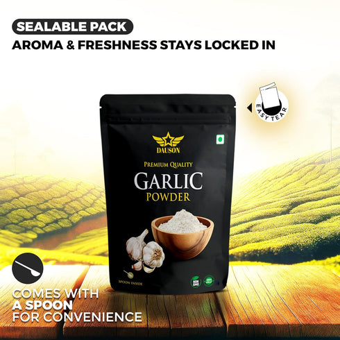 100% (0.88 oz) Pure Garlic Powder | Finely Ground Garlic Seasoning, Natural Spice for Cooking, Marinades, Sauces