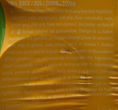 Surgeark 11.15 oz 6 Pack Sumol Orange Laranja Soda Portugal Cans