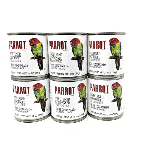 PARROT Brand Sweetened Condensed Filled Milk 14oz, 6 Pack