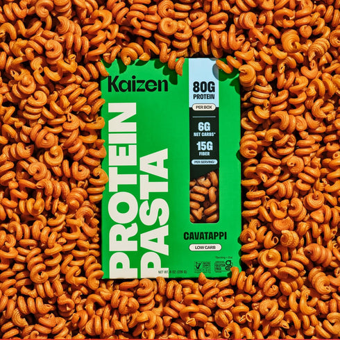 20g (6g 8 Pack 3 Kaizen Cavatappi Protein Pasta, Protein, Low Carb Net Carbs), Keto-Friendly, Gluten-Free, Plant-Based