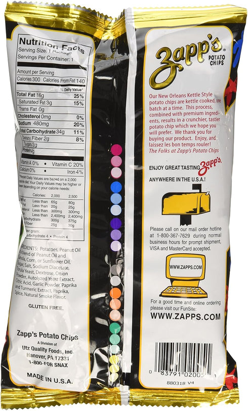 2 oz (Pack 6) Zapps Potato Chips - Voodoo