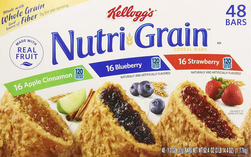 Pack, 48 Count Nutri-Grain Kellogg's Cereal Bars Variety