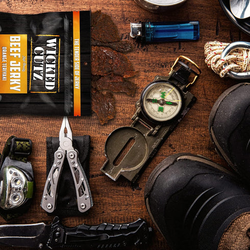 33g (2 Wicked Cutz Classic Chop House Beef Jerky, Protein Per Bag, Tender & Easy to Chew Alternative to Beef Sticks