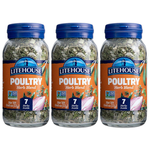 Litehouse Freeze Dried Poultry Herb Blend - Organic Seasoning Jar with 7 Herbs, Non-GMO, Gluten-Free