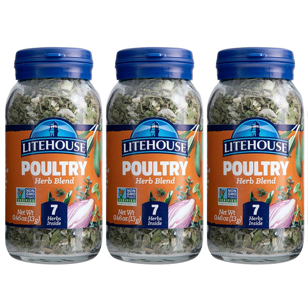 Litehouse Freeze Dried Poultry Herb Blend - Organic Seasoning Jar with 7 Herbs, Non-GMO, Gluten-Free