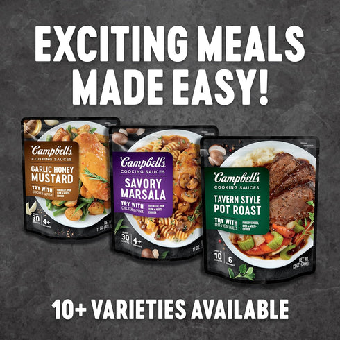 12 Oz Campbell's Cooking Sauces, Hearty Beef Stew, Pouch