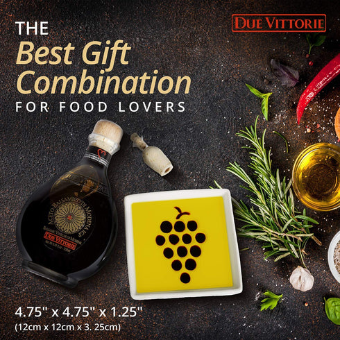 Set Grapes-Shaped Dipping Plate - Love Infused Olive Oil & Balsamic Vinegar