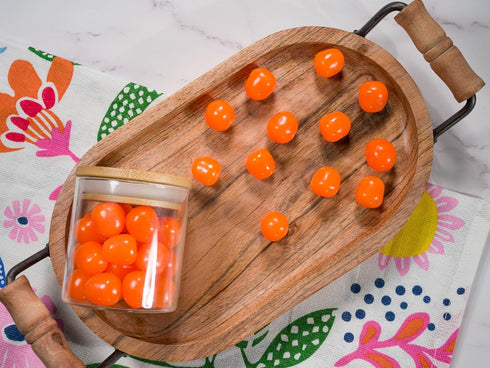 Smarty Stop 5 (Pack 1)) Fruit Sours Chewy Candy Balls, Bite-Size AND Resealable Bag (Orange, Pound