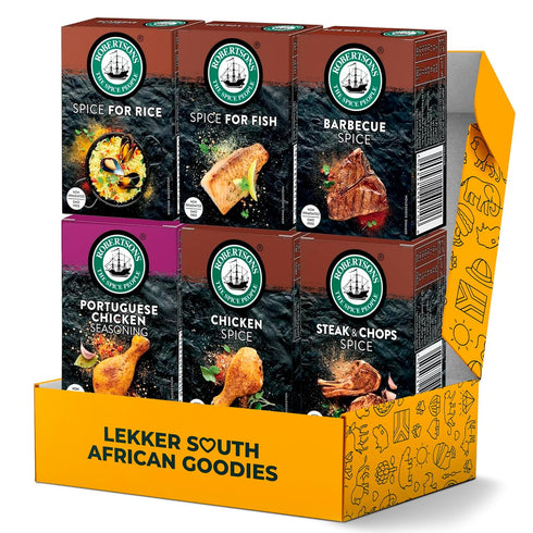 Seasoning Spice Set 6 Piece Variety Roberstons Collection from South Africa, BBQ