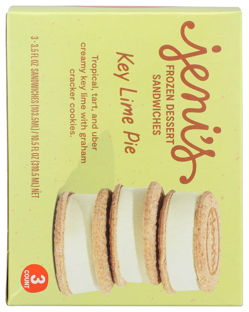 Jeni's Frozen 3 Count, 10.5 JENIS SPLENDID ICE CREAMS Key Lime Pie Dessert Sandwich FZ