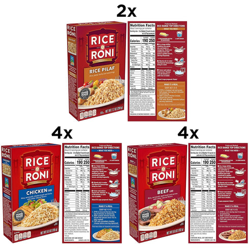 Pack, 10 Rice-A-Roni Dinner Classics Variety Piece Assortment