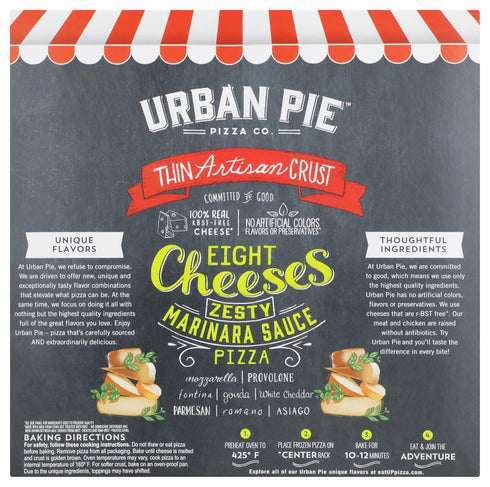 Frozen, 8 16.7 Urban Pie, Pizza Artisan Cheese, Ounce
